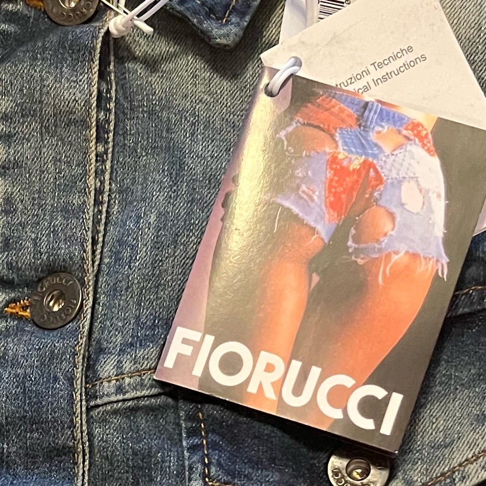 Fiorucci Jean jacket with stretch.  BNWT, made in Italy 
Beautifully designed.